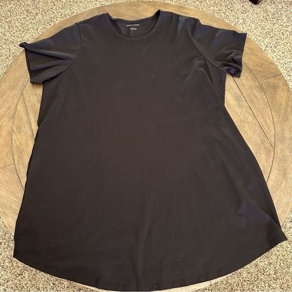 UNIVERSAL STANDARD Halie T-Shirt Dress in Black Size Large / 22-24 - Picture 4 of 7